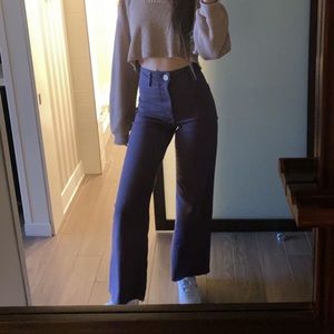 High wasted zara sailor jean/pants